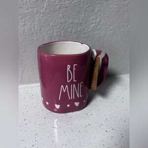 Rae Dunn Be Mine Mug in Rich Pink